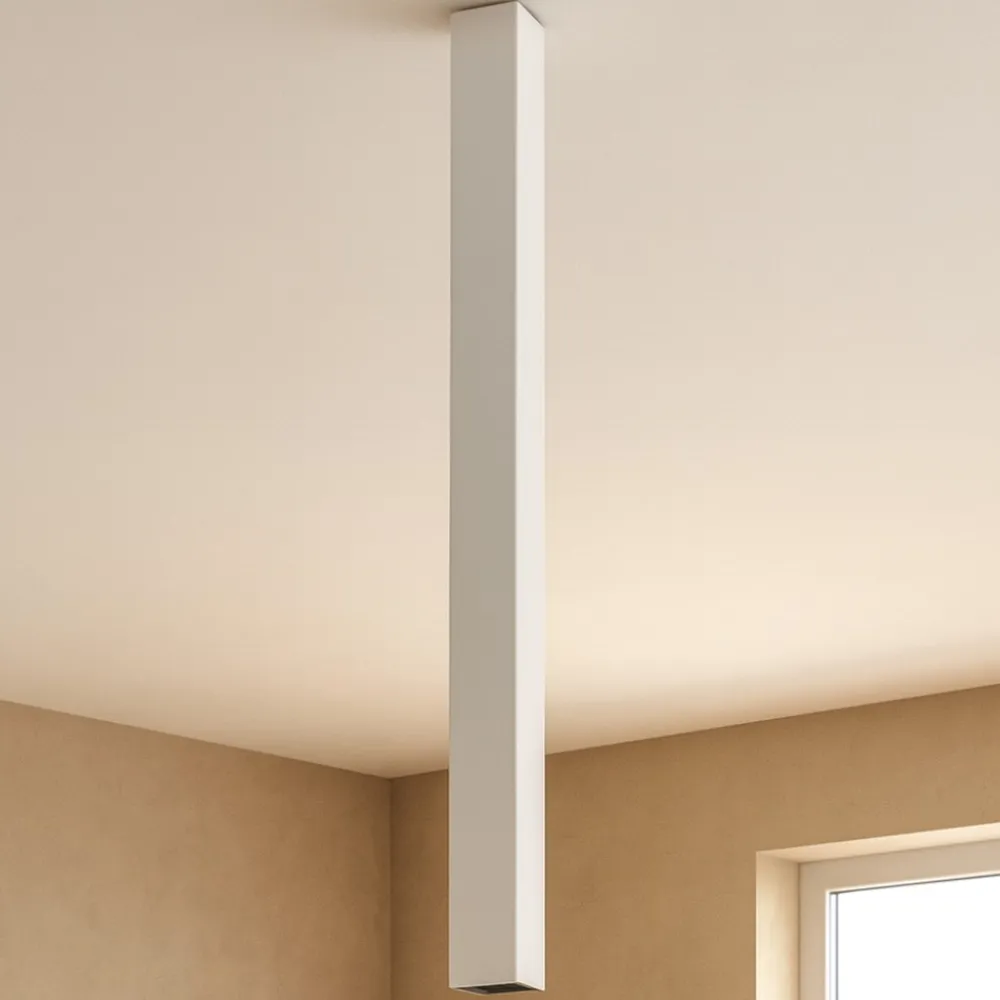 Faretti Da Soffitto-Ideal Lux Sky pl1 h75 idea lux faretto squadrato da soffitto led 5w 3000k bianco