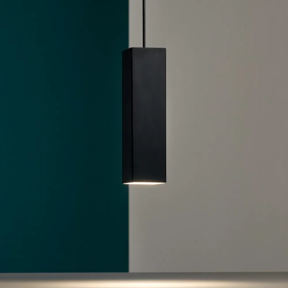Lampade A Sospensione-Ideal Lux Sky sp1 lampada sospensione quadrata nero per isola