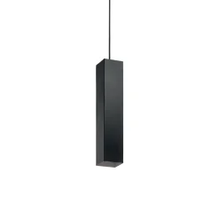 Lampade A Sospensione-Ideal Lux Sky sp1 lampada sospensione quadrata nero per isola