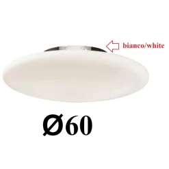 Plafoniere Moderne-Ideal Lux Smarties pl3 d60 plafoniera camera da letto bianca 60cm