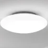 Plafoniere Moderne-Ideal Lux Smarties pl3 d50 plafoniera bianca disco in vetro moderna