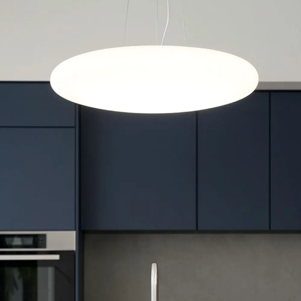 Lampadari Cucina-Ideal Lux Smarties sp3 d50 lampadario da cucina moderna vetro bianco