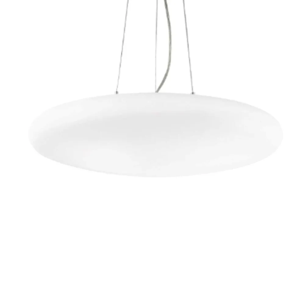 Lampadari Cucina-Ideal Lux Smarties sp3 d50 lampadario da cucina moderna vetro bianco