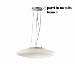 Lampadari Cucina-Ideal Lux Smarties sp3 d50 lampadario da cucina moderna vetro bianco