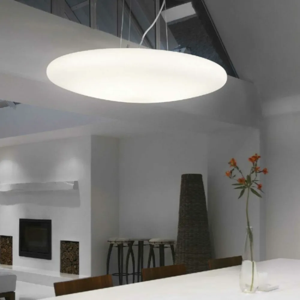 Lampadari Cucina-Ideal Lux Smarties sp3 d50 lampadario da cucina moderna vetro bianco