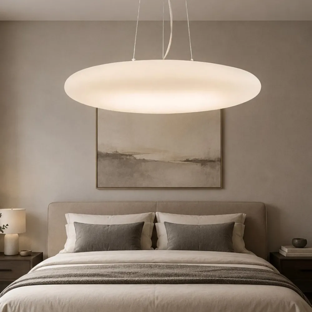 Lampadario Camera Da Letto-Ideal Lux Smarties sp5 d60 lampadario per camera da letto vetro bianco