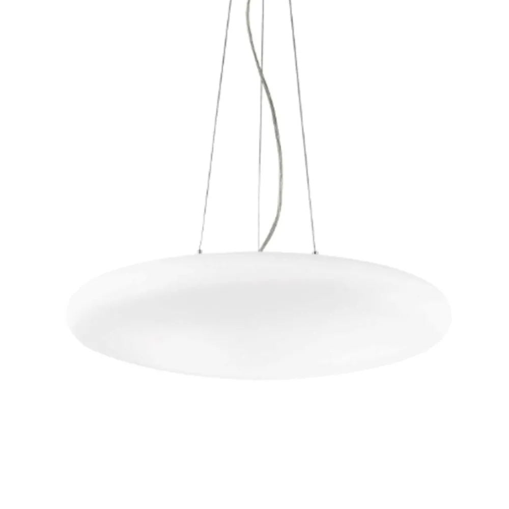 Lampadario Camera Da Letto-Ideal Lux Smarties sp5 d60 lampadario per camera da letto vetro bianco