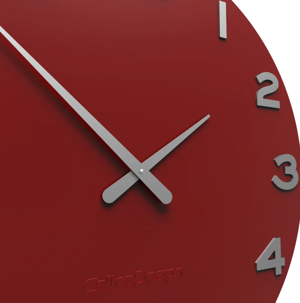 Orologi Da Parete Moderni-Selezionato da Mazzolaluce Smarty number orologio moderno da parete rotondo legno colore rubino