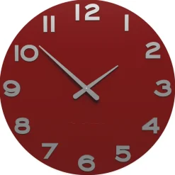 Orologi Da Parete Moderni-Selezionato da Mazzolaluce Smarty number orologio moderno da parete rotondo legno colore rubino