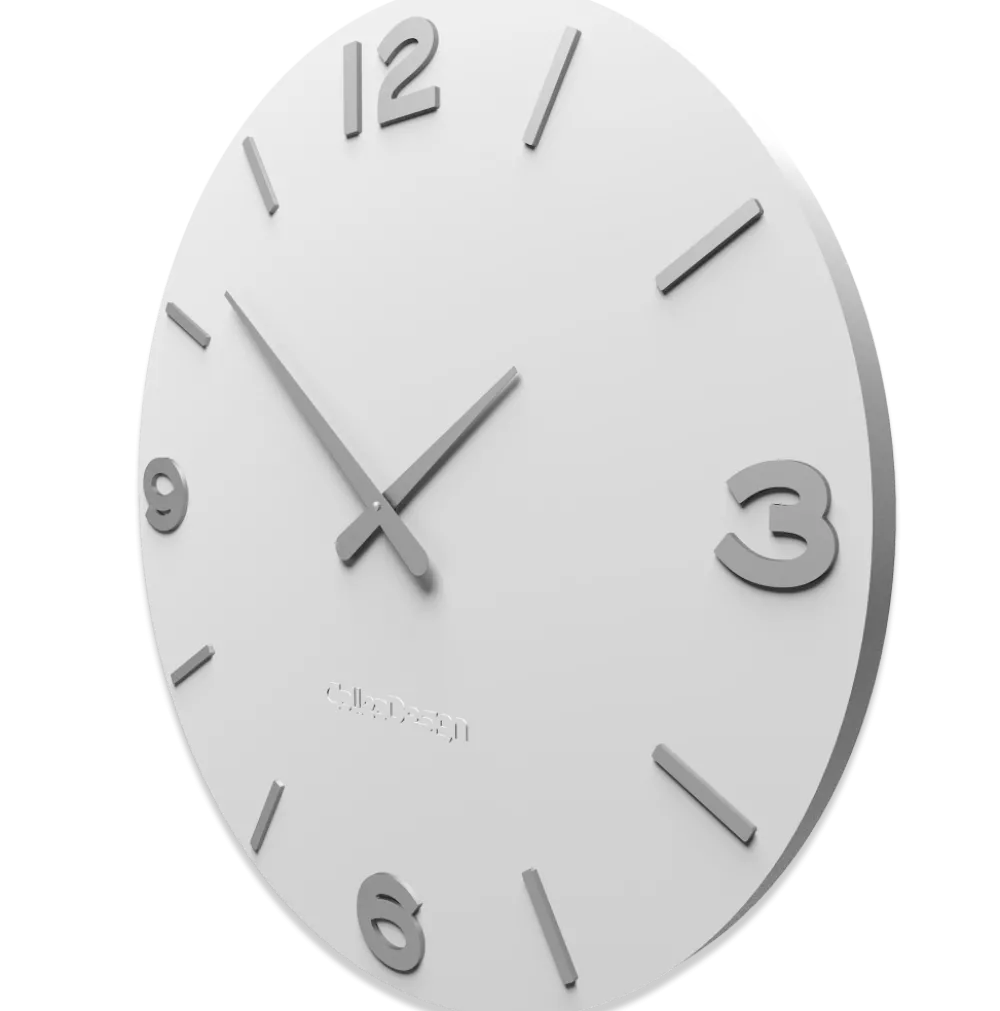 Orologi Da Parete Moderni-Selezionato da Mazzolaluce Smarty orologio da parete moderno rotondo legno bianco grigio