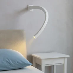 Applique Camera Da Letto-Linea Light Snake w2 lampada led 1,5w 3000k orientabile bianca