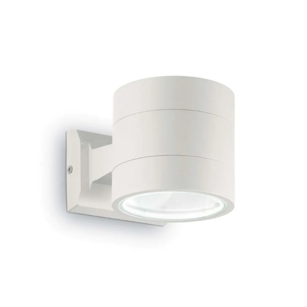 Applique Da Esterno-Ideal Lux Snif ap1 round applique da esterno ip54 bianco