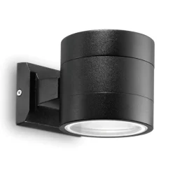 Applique Da Esterno-Ideal Lux Snif ap1 round applique da esterno nero ip54 moderna