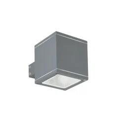 Applique Da Esterno-Ideal Lux Snif ap1 square applique cubo per esterno grigio