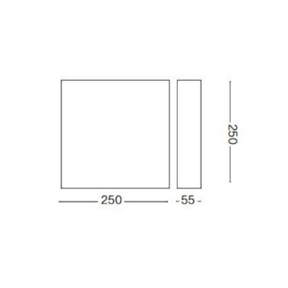 Plafoniere Da Esterno-Ideal Lux Snow pl 3000k plafoniera da esterno quadrata led 3000k ip65