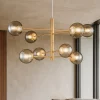 Lampadari Moderni-Ondaluce So eliseo lampadario moderno 6 luci oro sfere vetro