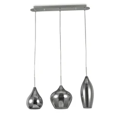 Lampadari Moderni-Ideal Lux Soft sp3 fume lampadario 3 vetri fume