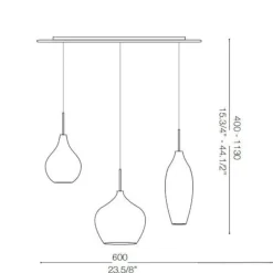 Lampadari Cucina-Ideal Lux Soft sp3 lampadario per isola cucina tre luci vetri bianchi