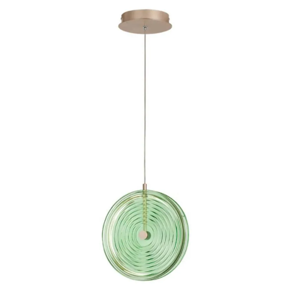 Lampadari Moderni-Ondaluce So jokey gr lampadario moderno vetro verde led 3000k 45cm