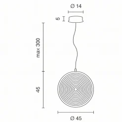 Lampadari Moderni-Ondaluce So jokey gr lampadario moderno vetro verde led 3000k 45cm