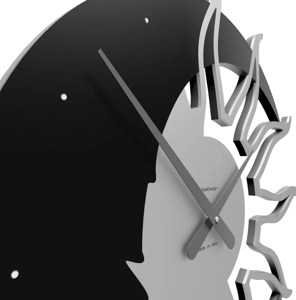 Orologi Da Parete Moderni-Selezionato da Mazzolaluce Sole luna grande orologio 60 da parete moderno legno nero grigio