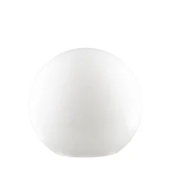 Lampade Da Esterno Giardino-Ideal Lux Sole pt1 lampada da terra per esterno giardino sfera bianca 40cm