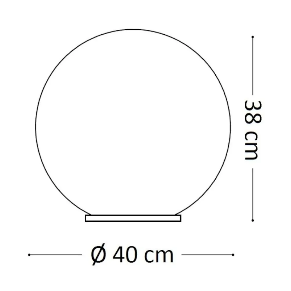 Lampade Da Esterno Giardino-Ideal Lux Sole pt1 lampada da terra per esterno giardino sfera bianca 40cm