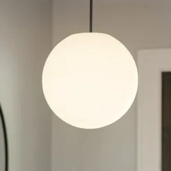 Lampadari Moderni-Ideal Lux Sole sp1 d40 lampadario sfera bianca