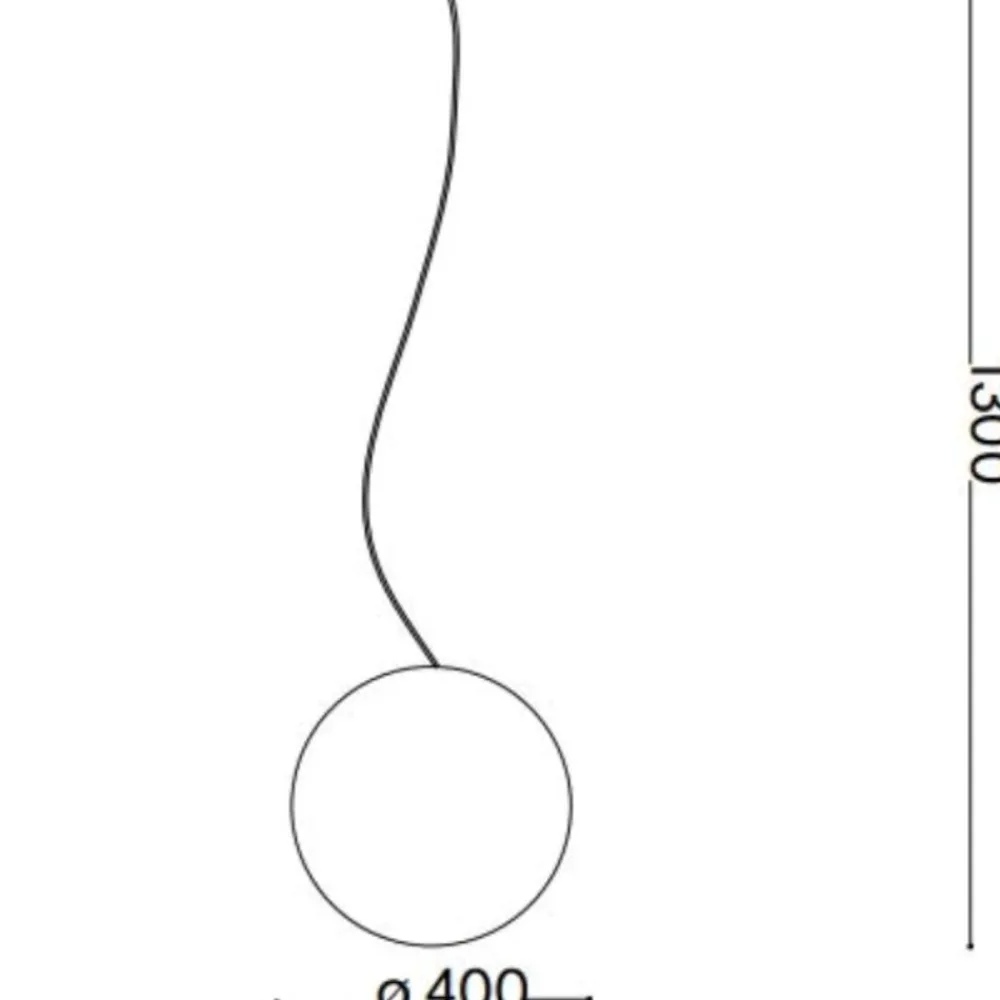 Lampadari Moderni-Ideal Lux Sole sp1 d40 lampadario sfera bianca