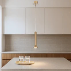 Lampade A Sospensione-Ondaluce So lila pc lampada a sospensione per bancone cucina metallo oro