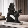 Soprammobili Moderni-Bongelli Preziosi Soprammobile scultura bacio stilizzato nero argento