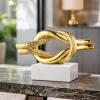 Soprammobili Moderni-Bongelli Preziosi Soprammobile design moderno nodo bianco oro 28x18cm