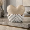 Soprammobili Moderni-Bongelli Preziosi Soprammobile mani cuore 25x24cm moderno nocciola