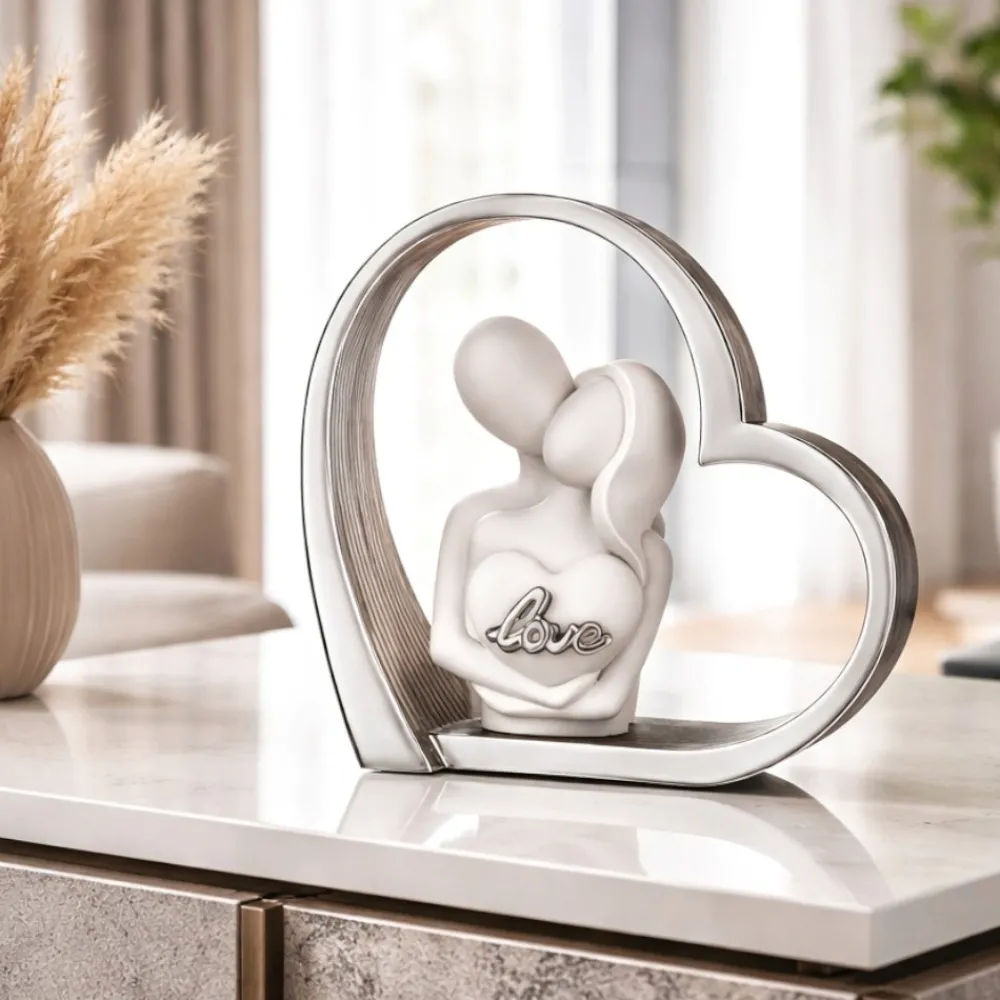 Soprammobili Moderni-Bongelli Preziosi Soprammobile moderno scultura cuore argento