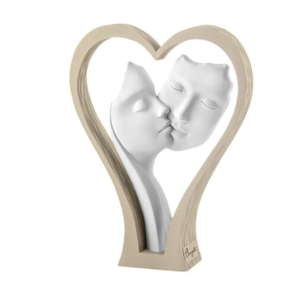 Soprammobili Moderni-Bongelli Preziosi Soprammobile moderno scultura cuore nocciola