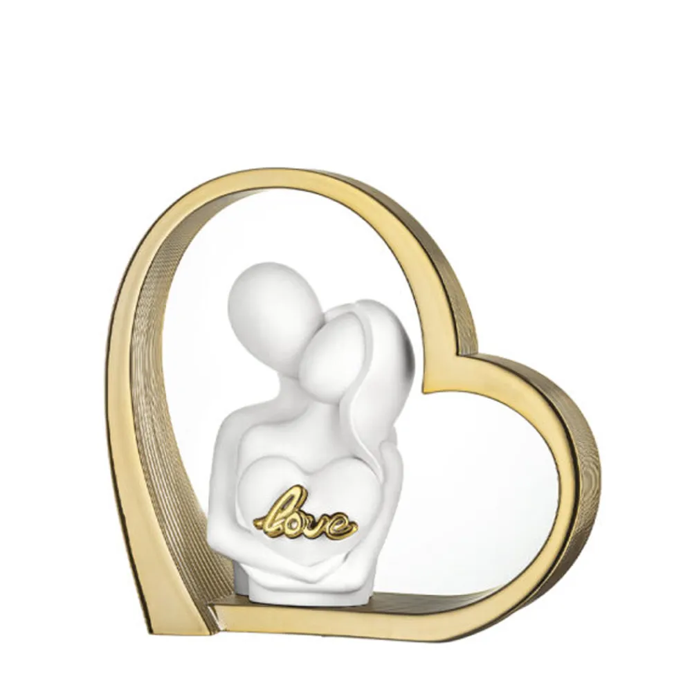 Soprammobili Moderni-Bongelli Preziosi Soprammobile moderno scultura cuore oro