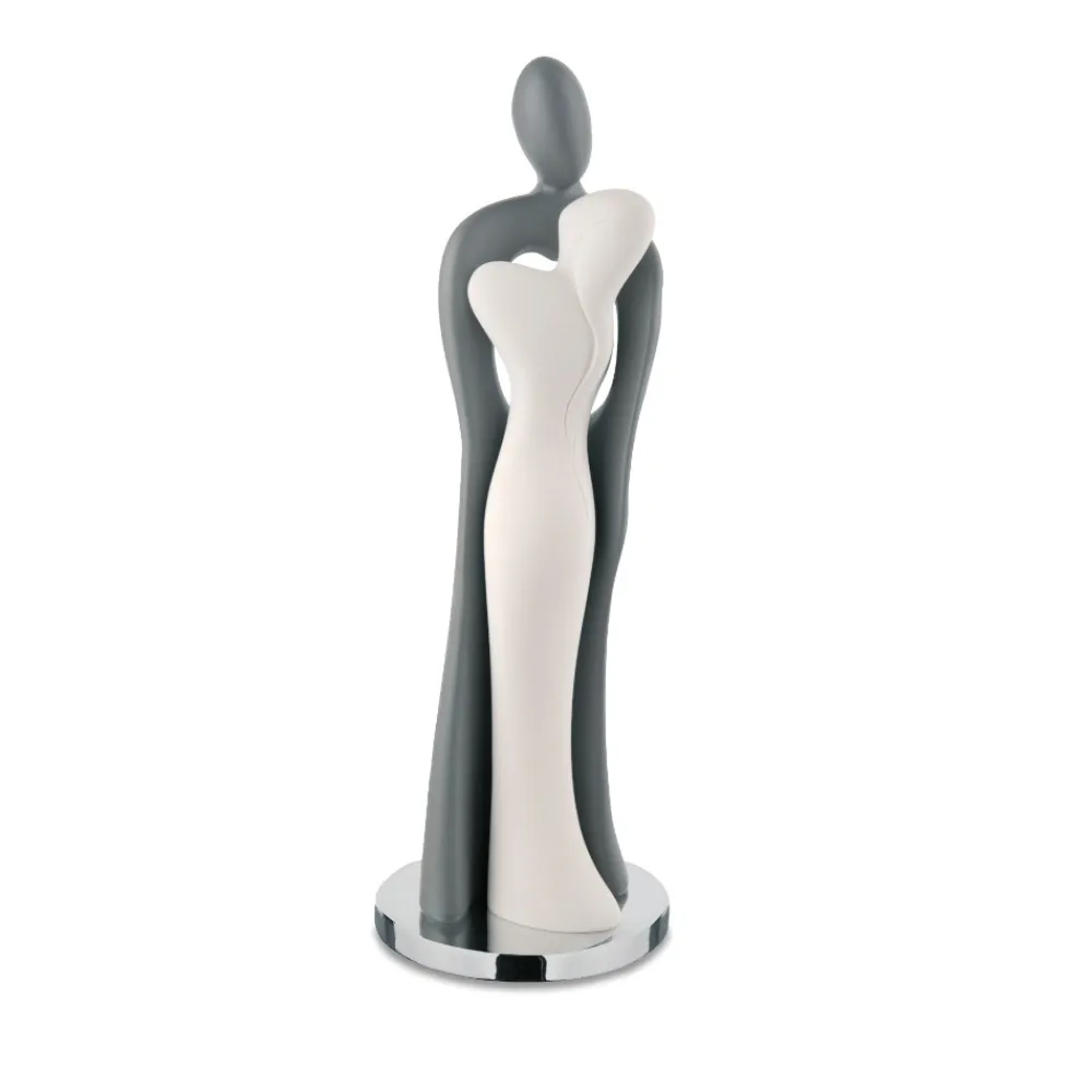 Soprammobili Moderni-Bongelli Preziosi Soprammobile statuetta moderna innamorati grigio