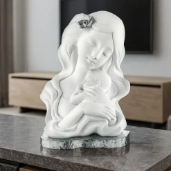Soprammobili Moderni-Bongelli Preziosi Soprammobile statuetta nascita base argento