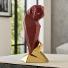 Soprammobili Moderni-Bongelli Preziosi Soprammobile statuina gufo rosso h16 base oro