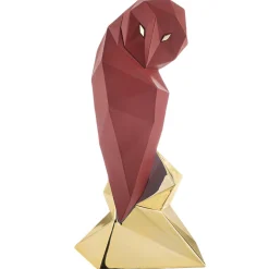 Soprammobili Moderni-Bongelli Preziosi Soprammobile statuina gufo rosso h16 base oro