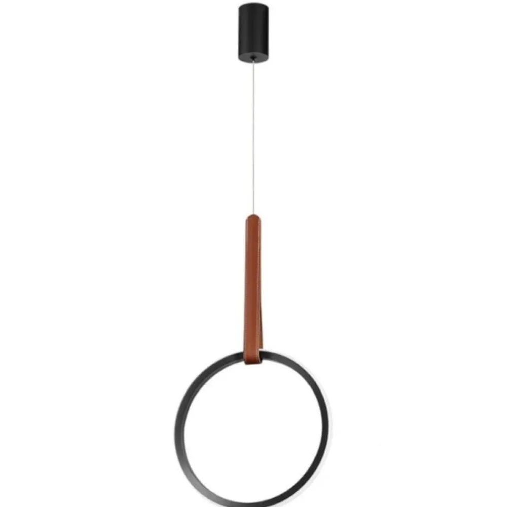 Lampade A Sospensione-Ondaluce So regoli circle lampada a sospensione led nero