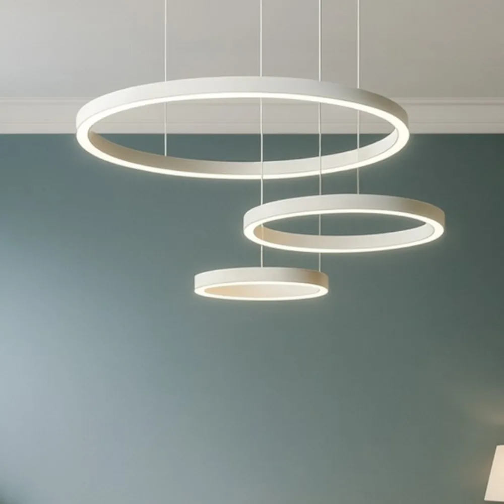 Lampadari Moderni-Ondaluce So soel 3 bianco lampadario moderno cerchi led