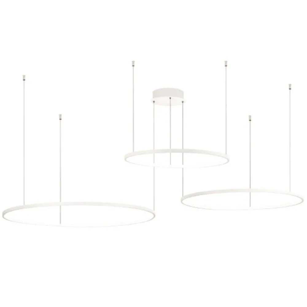 Lampadari Moderni-Ondaluce So soel 3 bianco lampadario moderno cerchi led