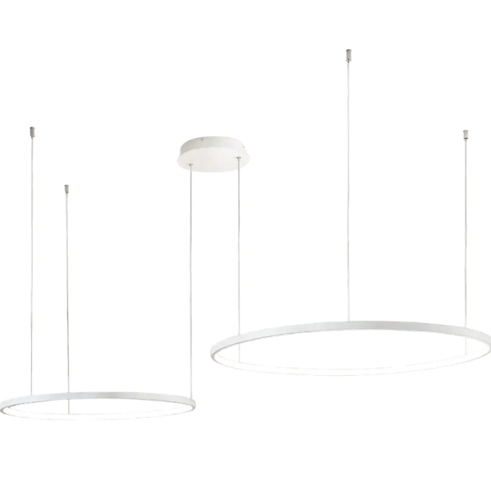 Lampadari Moderni-Ondaluce So soel 2 bianco lampadario moderno cerchi led