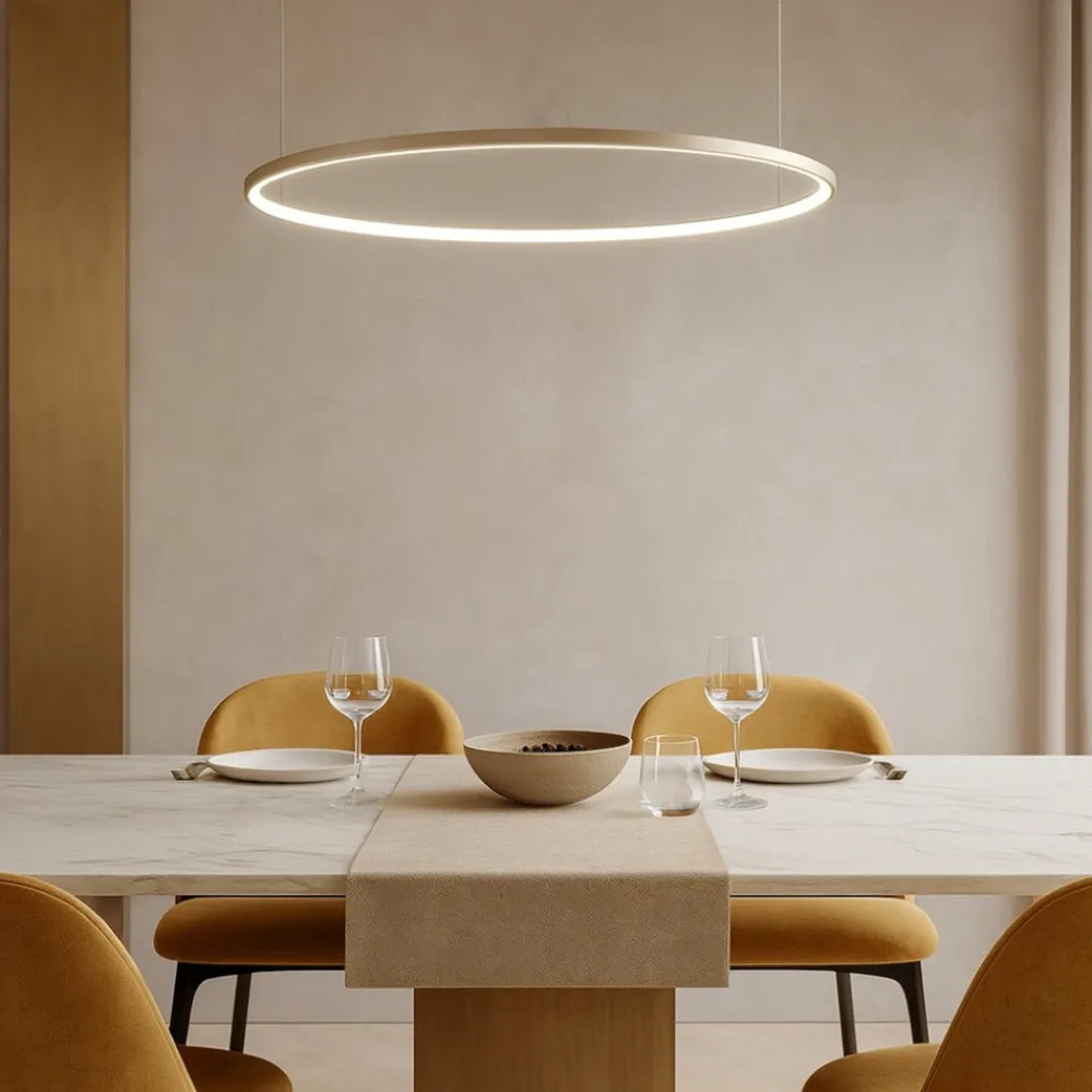 Lampadari Moderni-Ondaluce So soel 100 oro lampadario moderno cerchio led