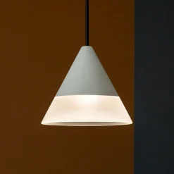 Lampade A Sospensione-Selezionato da Mazzolaluce Sospensione verdi a cono bianco led 6w 900lm 3000k ca113dwhwdi