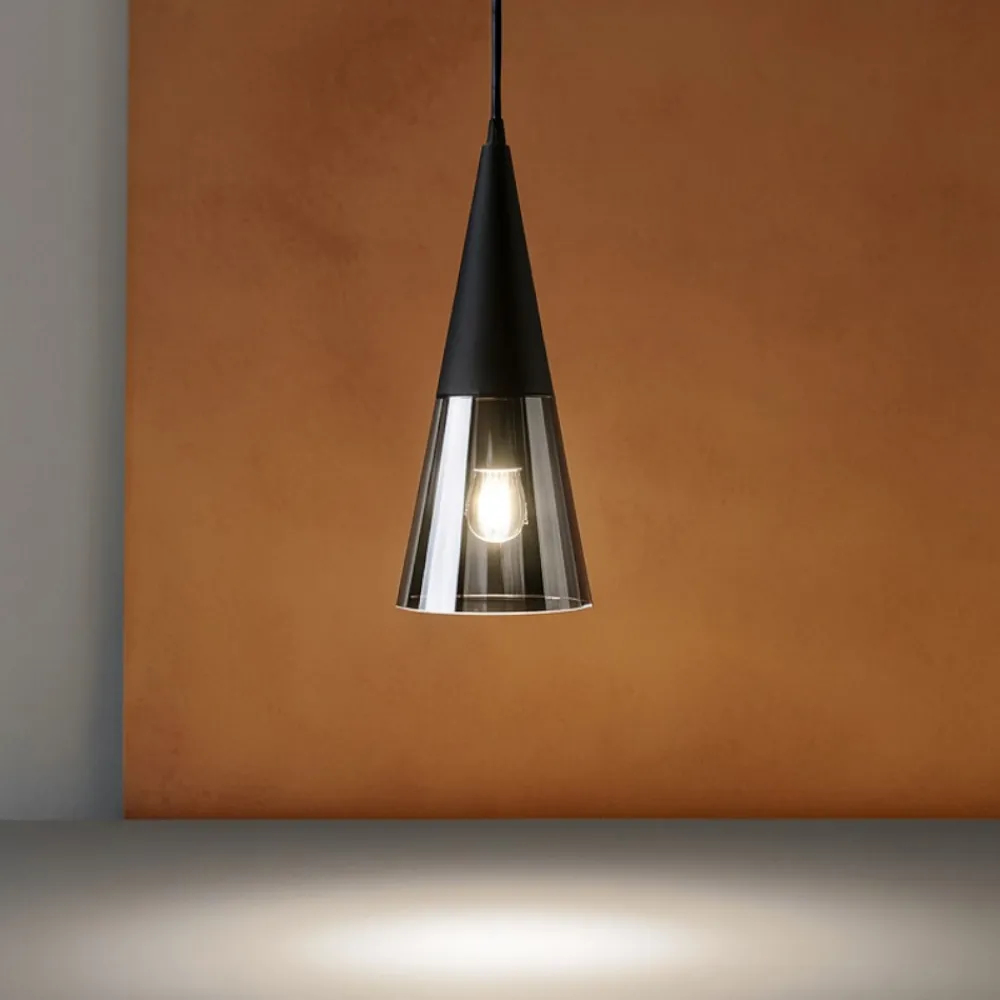 Lampade A Sospensione-Ondaluce So trento lampada a sospensione per penisola cucina nero