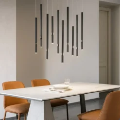 Lampadari Moderni-Ondaluce So tubic 10 lampadario multiple nero moderno