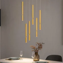 Lampadari Moderni-Ondaluce So tubic 6 lampadario oro sei luci led 3000k