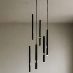 Lampadari Moderni-Ondaluce So tubic 6 luce lampadario moderno nero 6 luci led